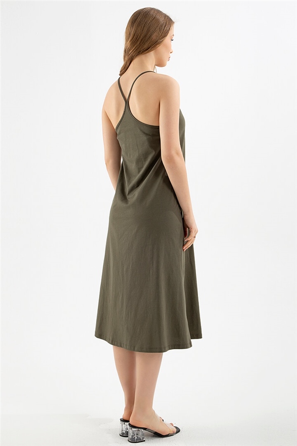 Askılı Elbise Haki / Khaki