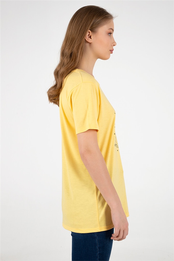 Baskılı T-shirt Sarı / Yellow