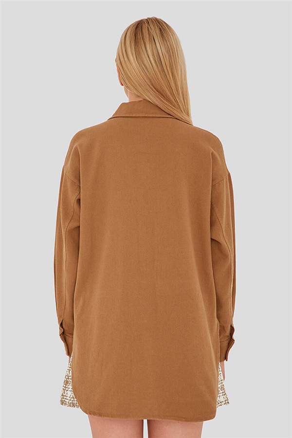 Oversize Gömlek Camel